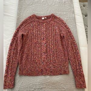 Gap Multi-color Pink Cable knit Sweater Sz. L